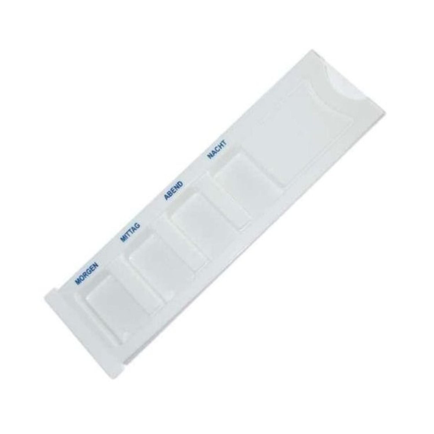 Medikamentendispenser, Tablettenspender für 1 Tag mit 4 Fächern - weiß